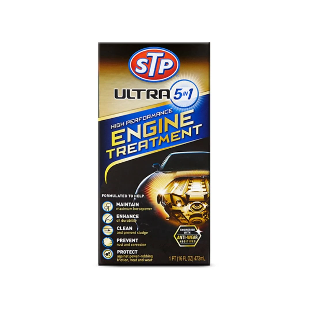 STP Ultra 5-in-1 Engine Treatment – 16oz (473ml) Ultimate Engine Protection & Performance