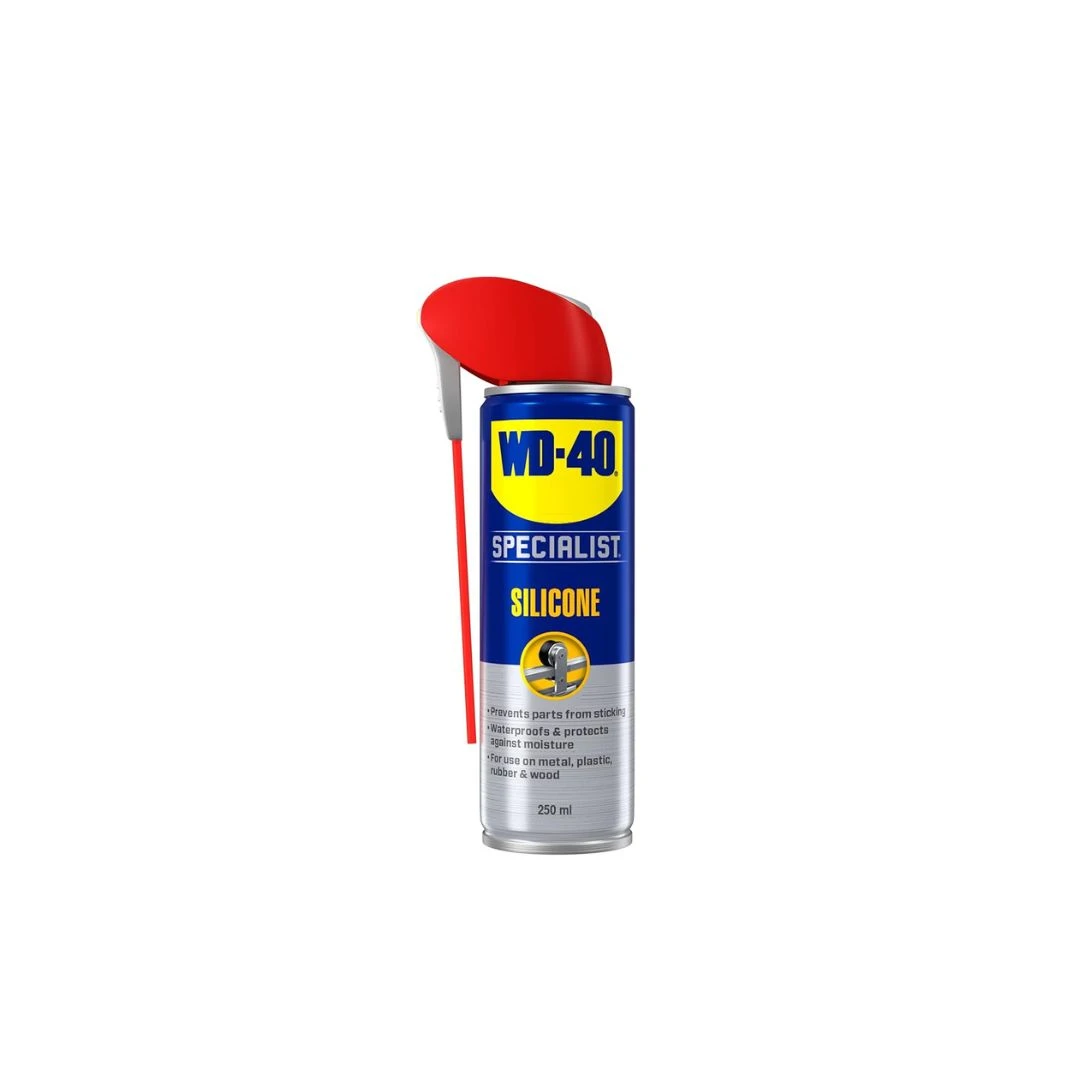 WD-40 Specialist Silicone Spray Lubricant 250ml All-Weather Protection & Friction-Free Performance