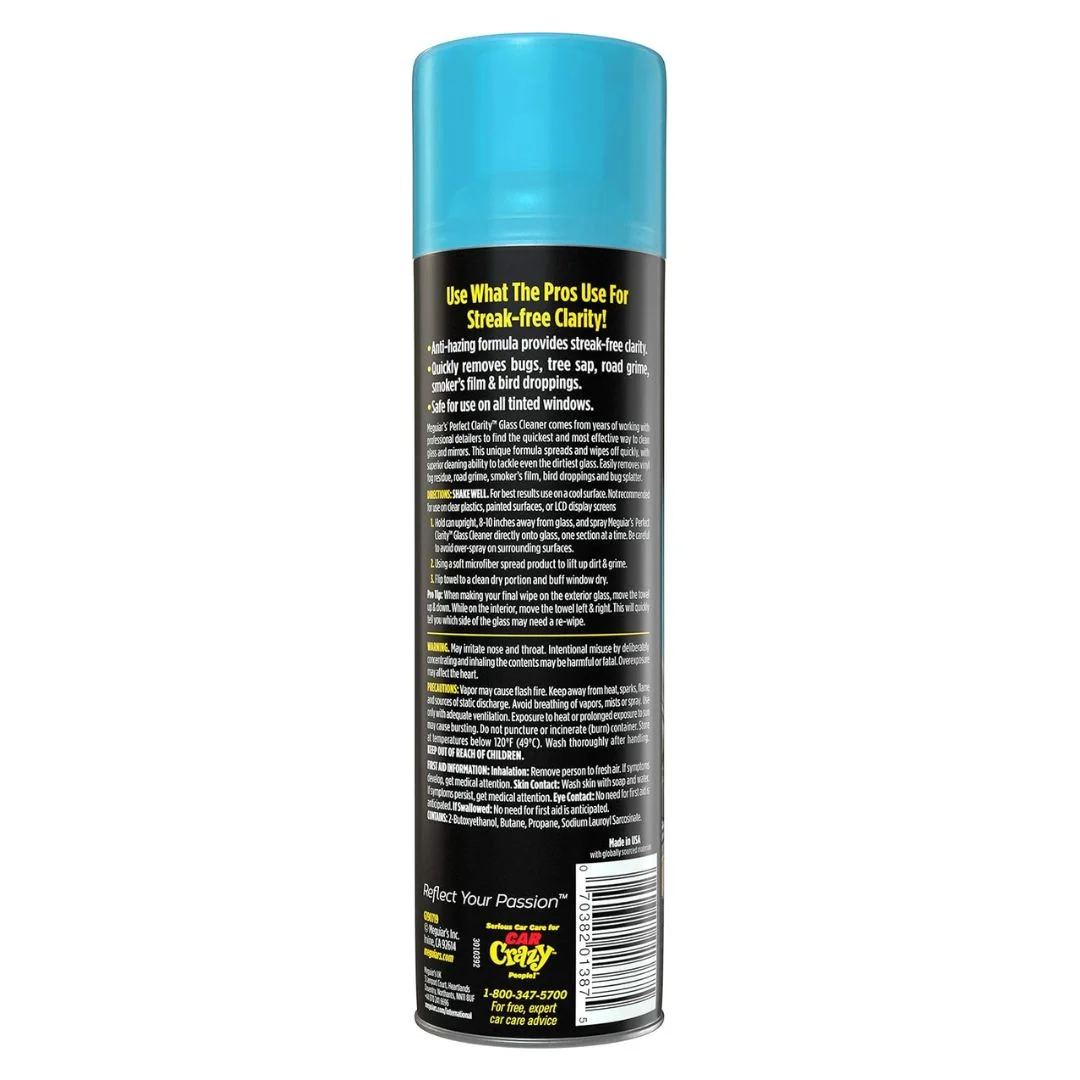 Meguiar's Perfect Clarity Glass Cleaner (19 oz) G190719 – Streak-Free Professional Glass Cleaning 1