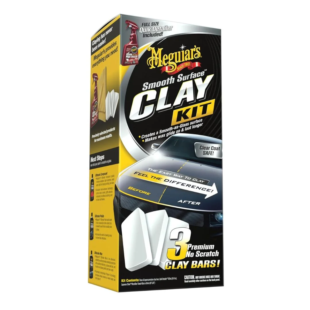 Meguiar's Smooth Surface Clay Kit (G191700) – Professional-Grade Paint Decontamination System