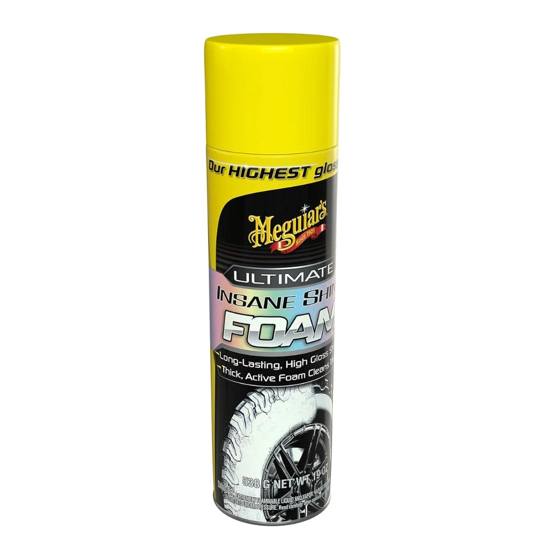 Meguiar’s Ultimate Insane Shine Foam (G210419, 19 oz) – High-Gloss, Long-Lasting Tire Foam & Surface Protectant Meguiar's Ultimate Insane Shine Foam (G210419, 19 oz) - High-Gloss, Long-Lasting Tire Foam & Surface Protectant