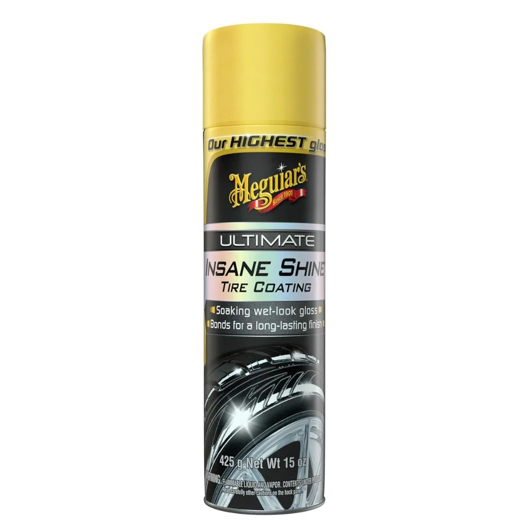 Meguiar's Ultimate Insane Shine Tire Coating (15 oz) G190315 – Extreme Gloss & Long-Lasting Tire Protection