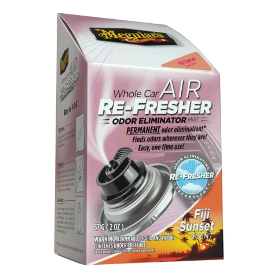 Meguiar's Whole Car Air Re-fresher - Fiji Sunset (2 oz) Long-Lasting Vent Clip Freshener