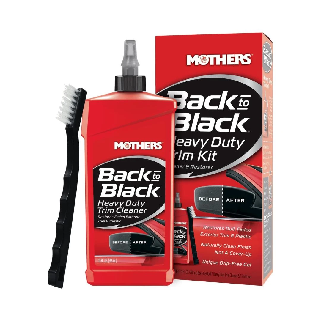 Mothers Back-to-Black Heavy Duty Trim Cleaner (12oz355ml) Restores Severely Faded Plastic & Rubber