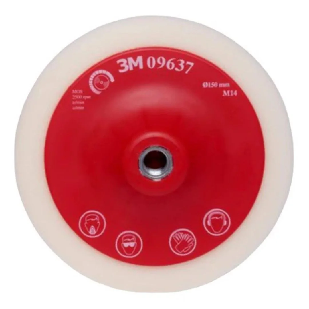 3M™ Compounding Sponge Pad – 150mm White (14mm) (PN 09637) Medium-Cut Sponge Pad for Versatile Paint Correction