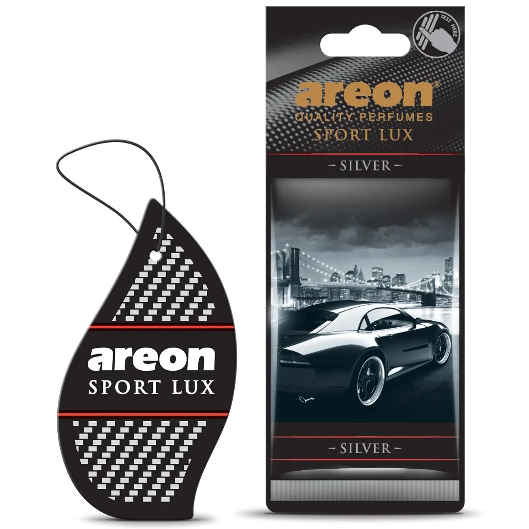AREON SPORT LUX Silver (Pack of 3) Premium Car Air Fresheners
