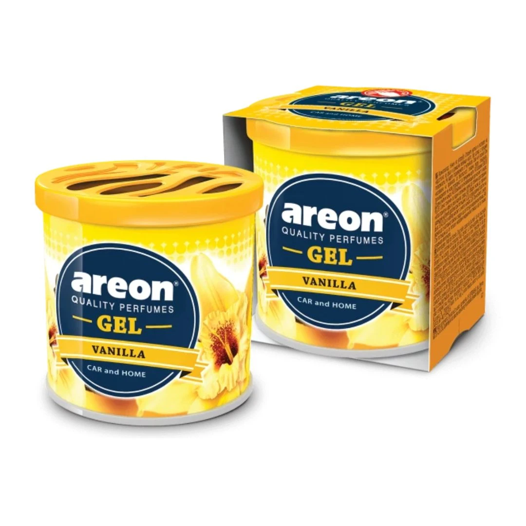 Areon Gel Can (Vanilla) – Premium Car Air Freshener with Long-Lasting Fragrance