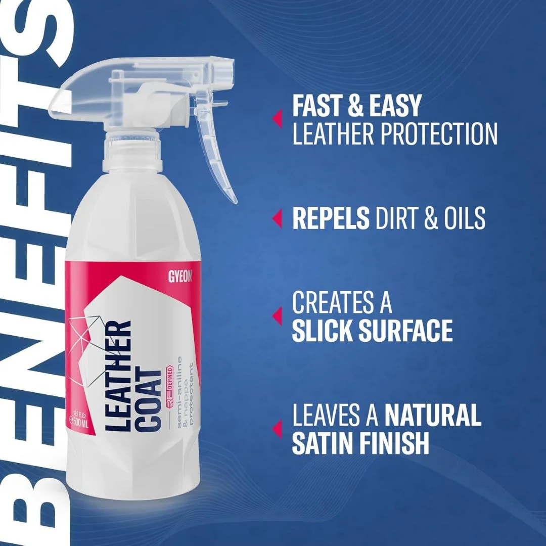 Gyeon Q² LeatherCoat REDEFINED – 120ml Advanced Leather Protection & Conditioning Treatment 6