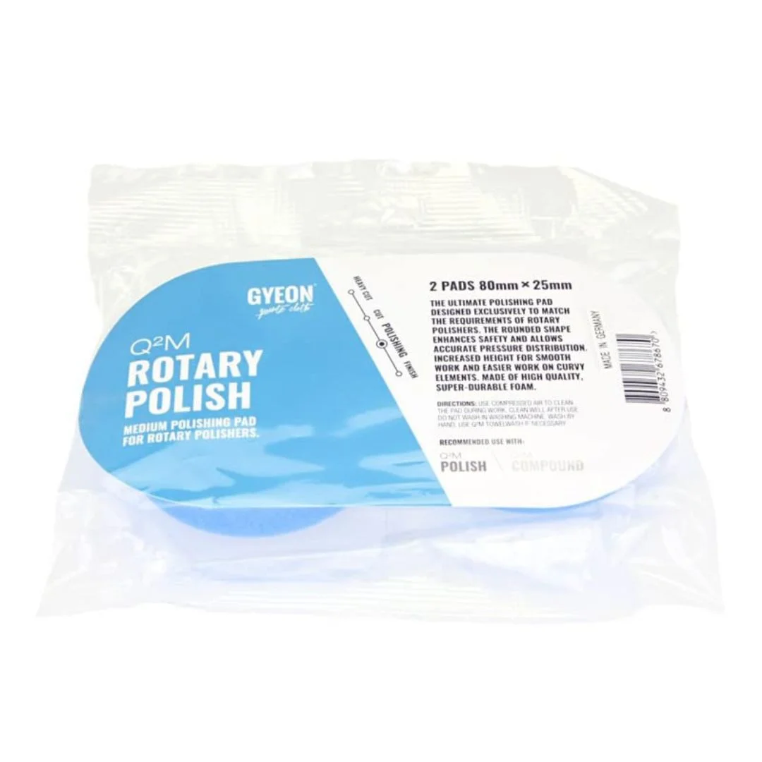 Gyeon Q²M Rotary Polish Pads 2-Pack – 80mm x 25mm – Professional-Grade Buffing Pads for Ultimate Paint Correction 2