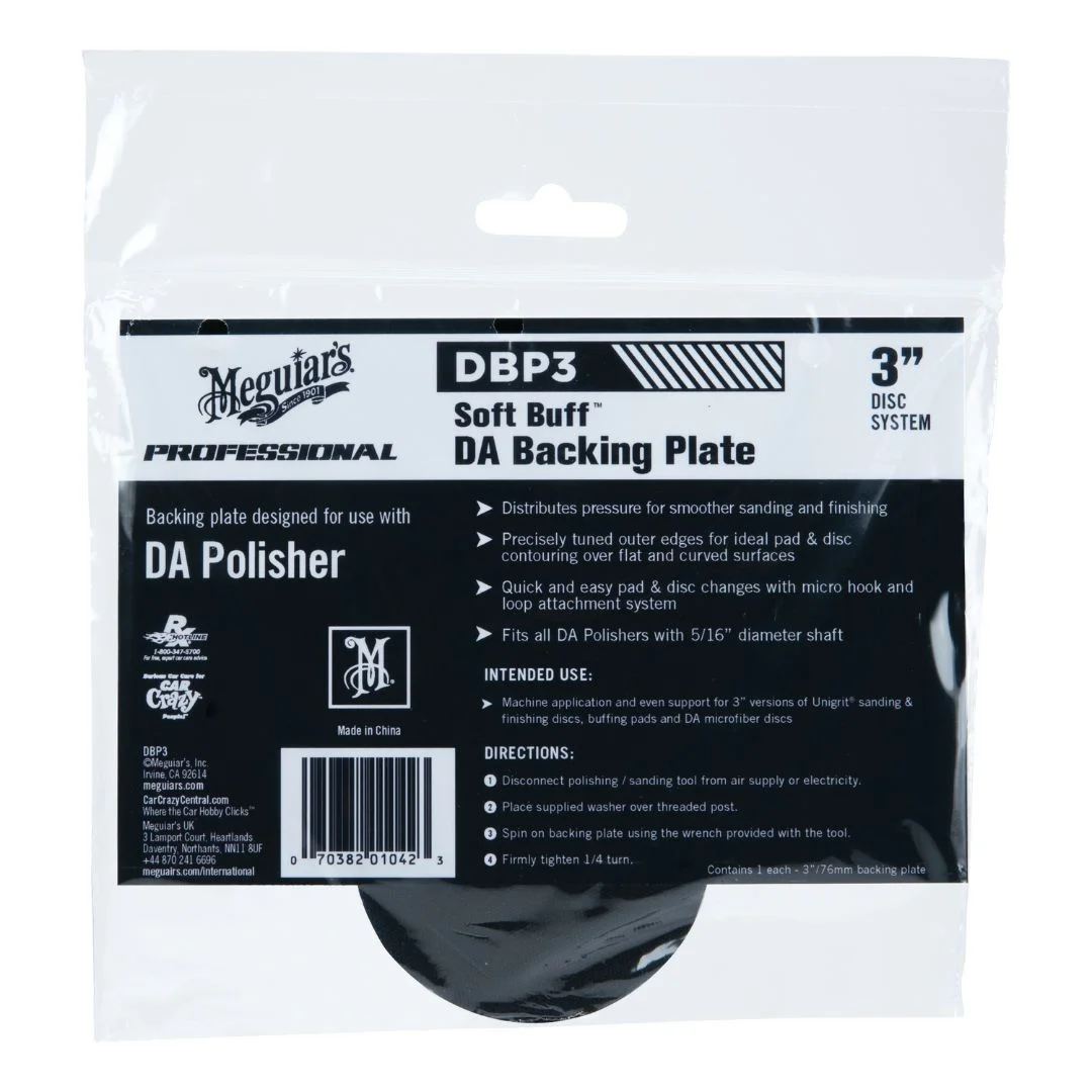Meguiar’s DA Backing Plate 3 (DBP3) – Precision Backing Plate for Small-Area Paint Correction