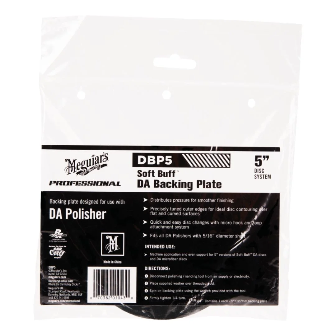 Meguiar’s DA Backing Plate 5 (DBP5) – Precision Backing Plate for 5 DA Polishing Pads