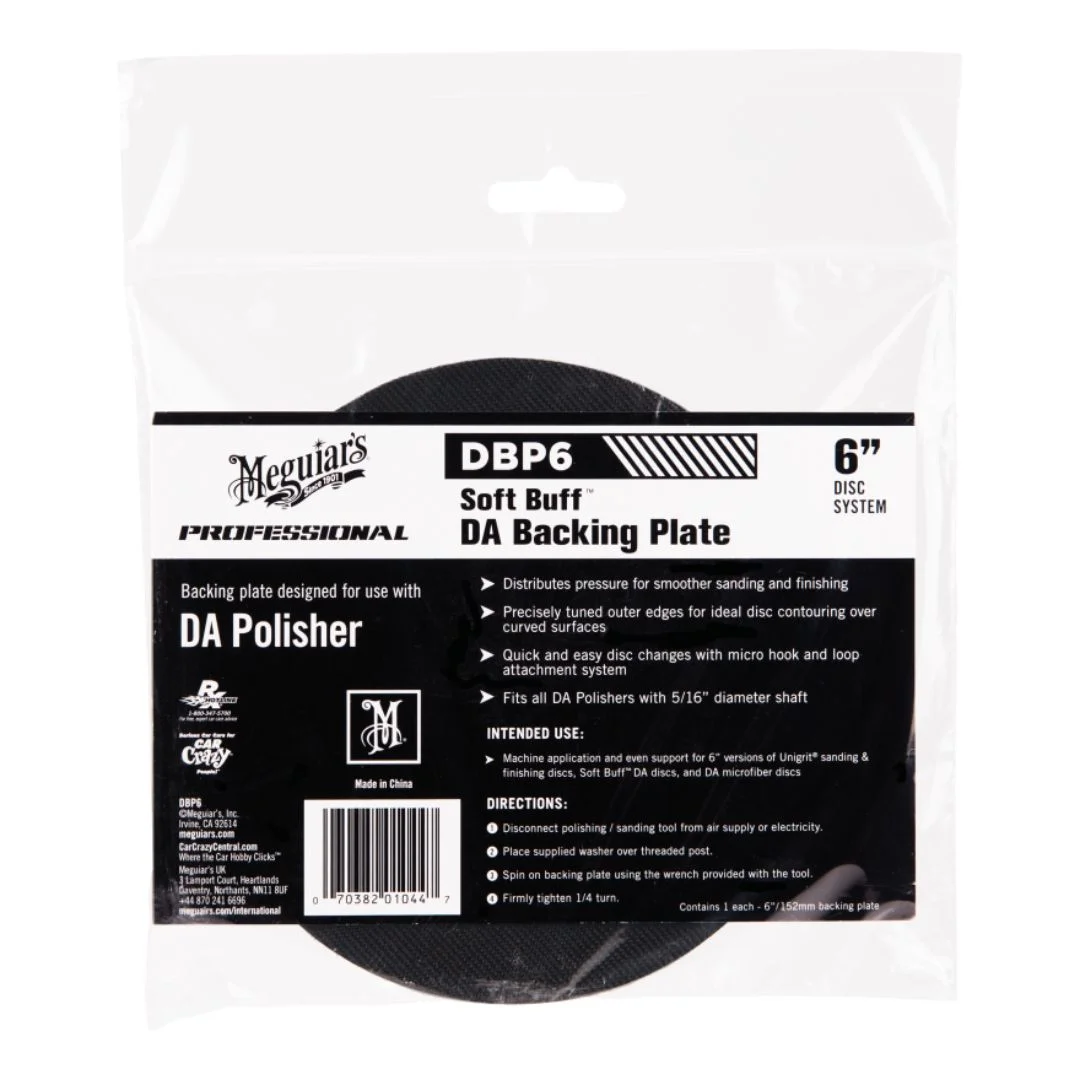 Meguiar’s DA Backing Plate 6 (DBP6) – Professional-Grade Backing Plate for Dual-Action Polishers