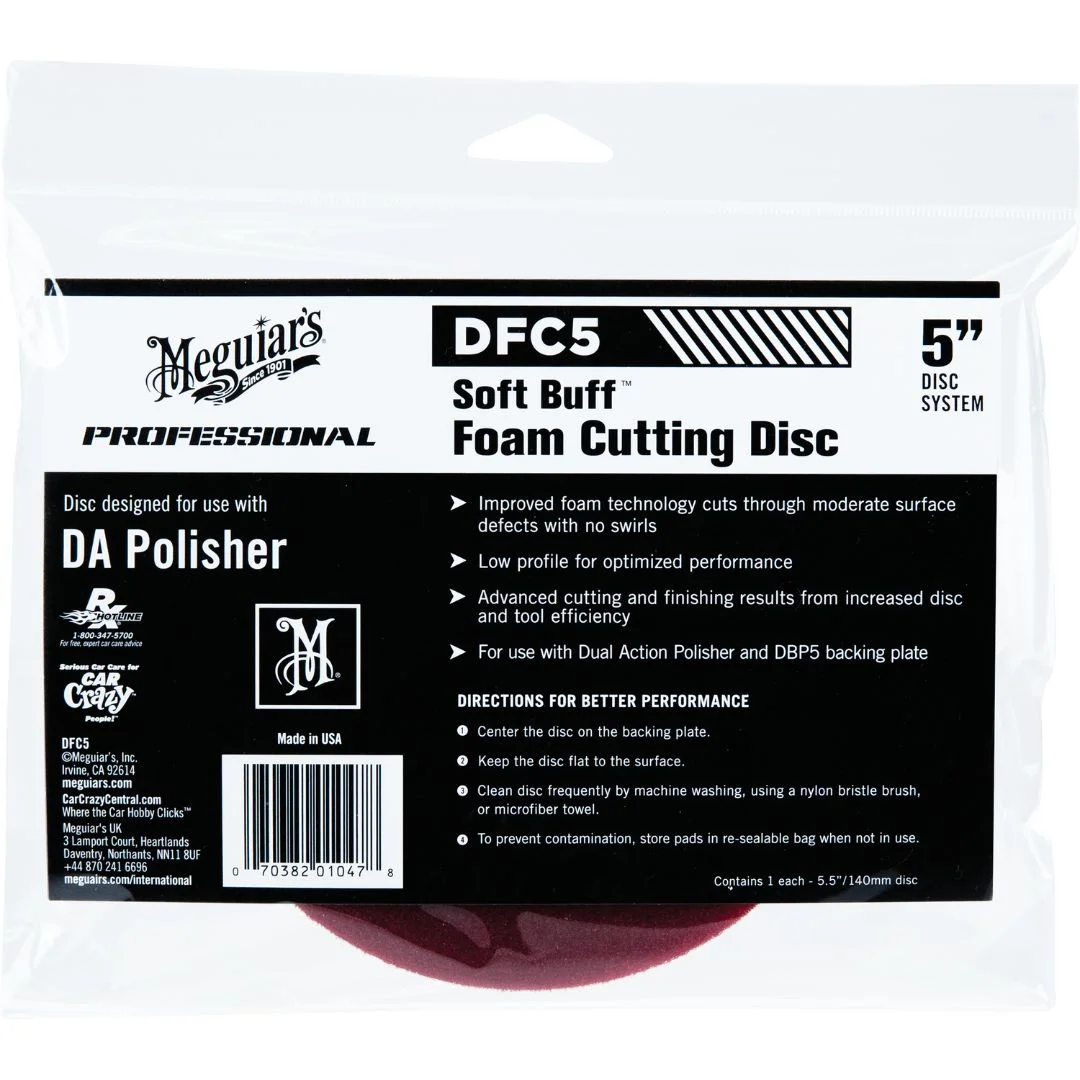 Meguiar’s DA Foam Cutting Disc 5 (DFC5) – Professional Cutting Pad for Precision Paint Correction Meguiar's DA Foam Cutting Disc 5 (DFC5) - Professional Cutting Pad for Precision Paint Correction