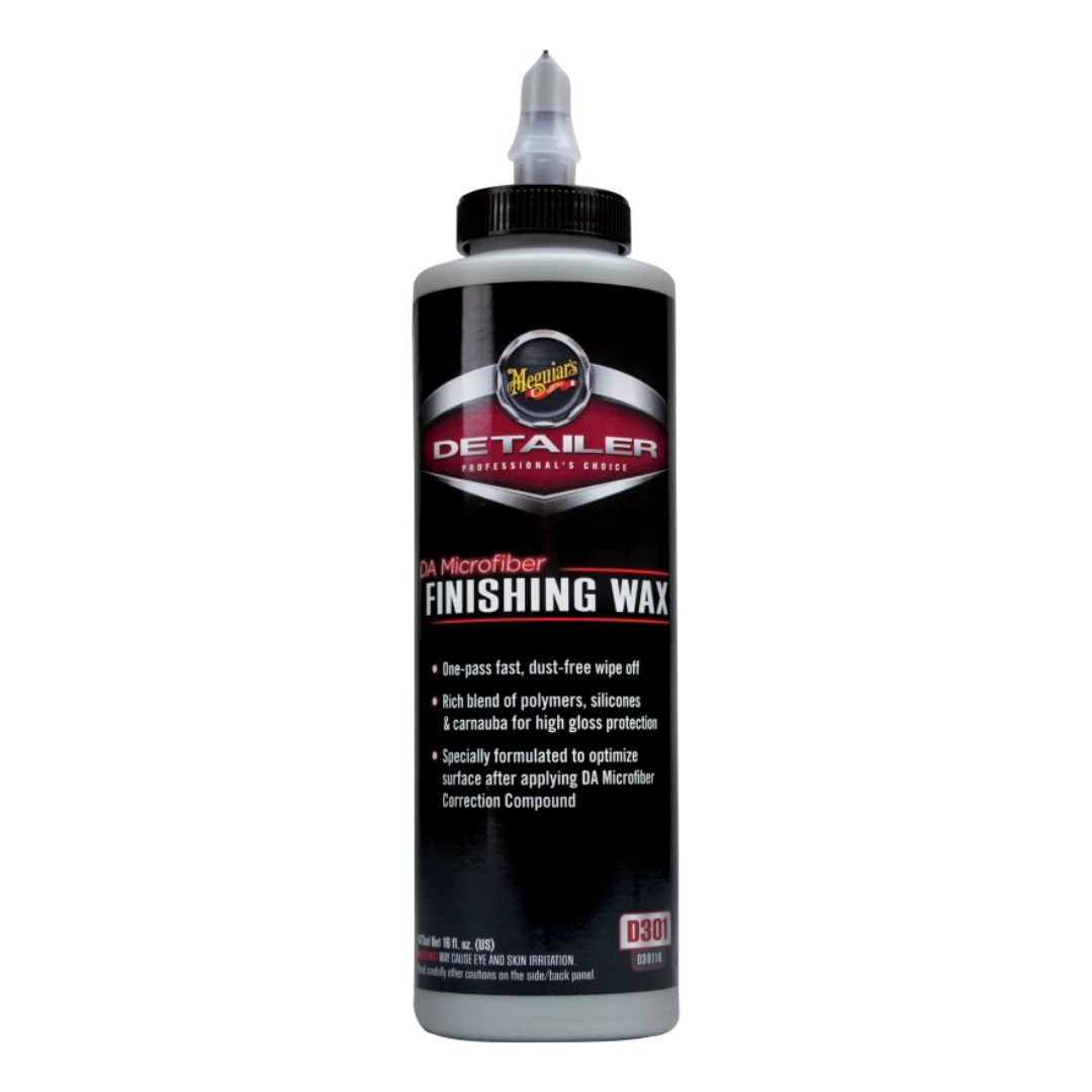Meguiar’s DA Microfiber Finishing Wax (16 oz) D30116 – AIO Polish & Sealant for Microfiber Pad Systems
