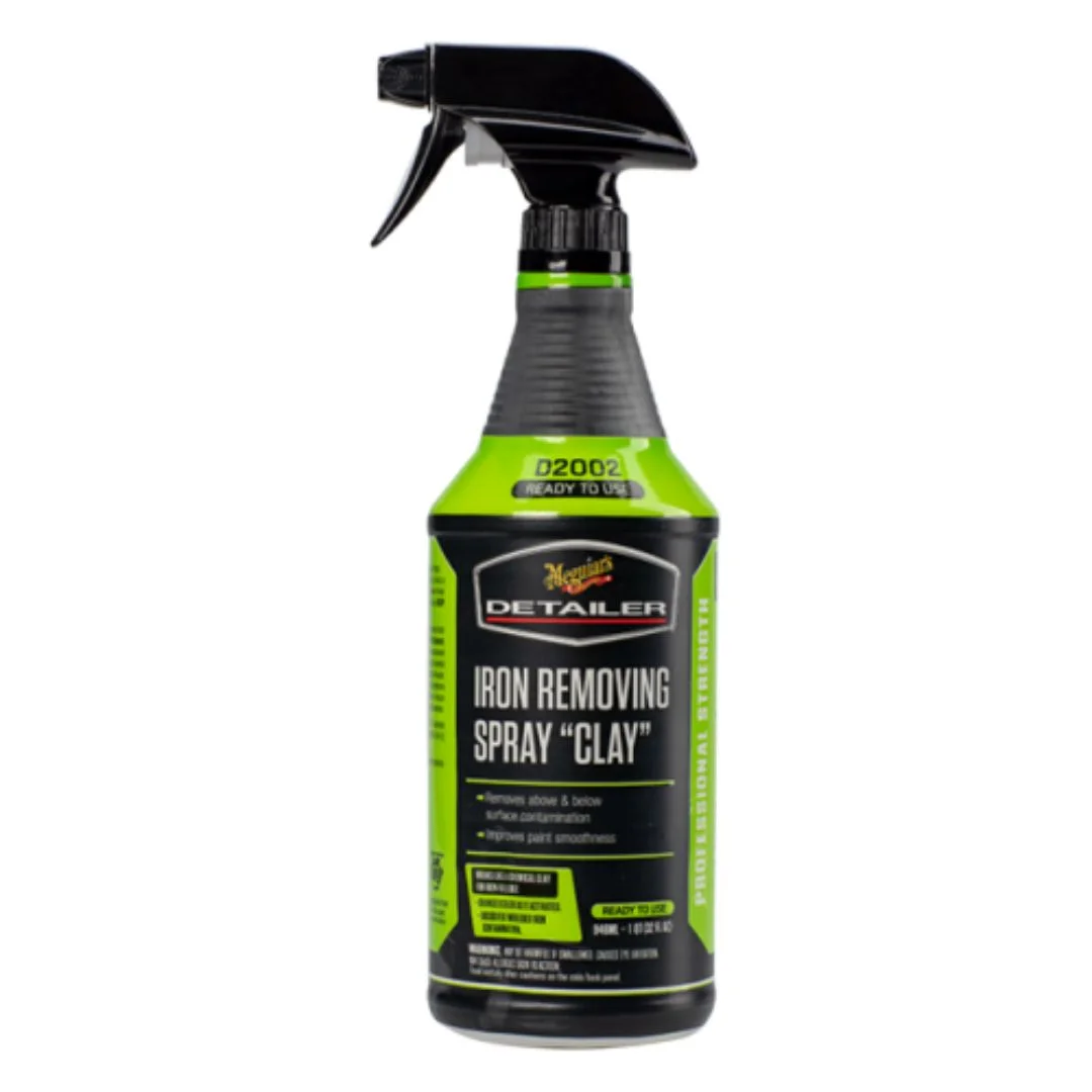 Meguiar’s Iron Removing Spray Clay (32 oz) DRTU200232 – Advanced 2-in-1 Decontamination System