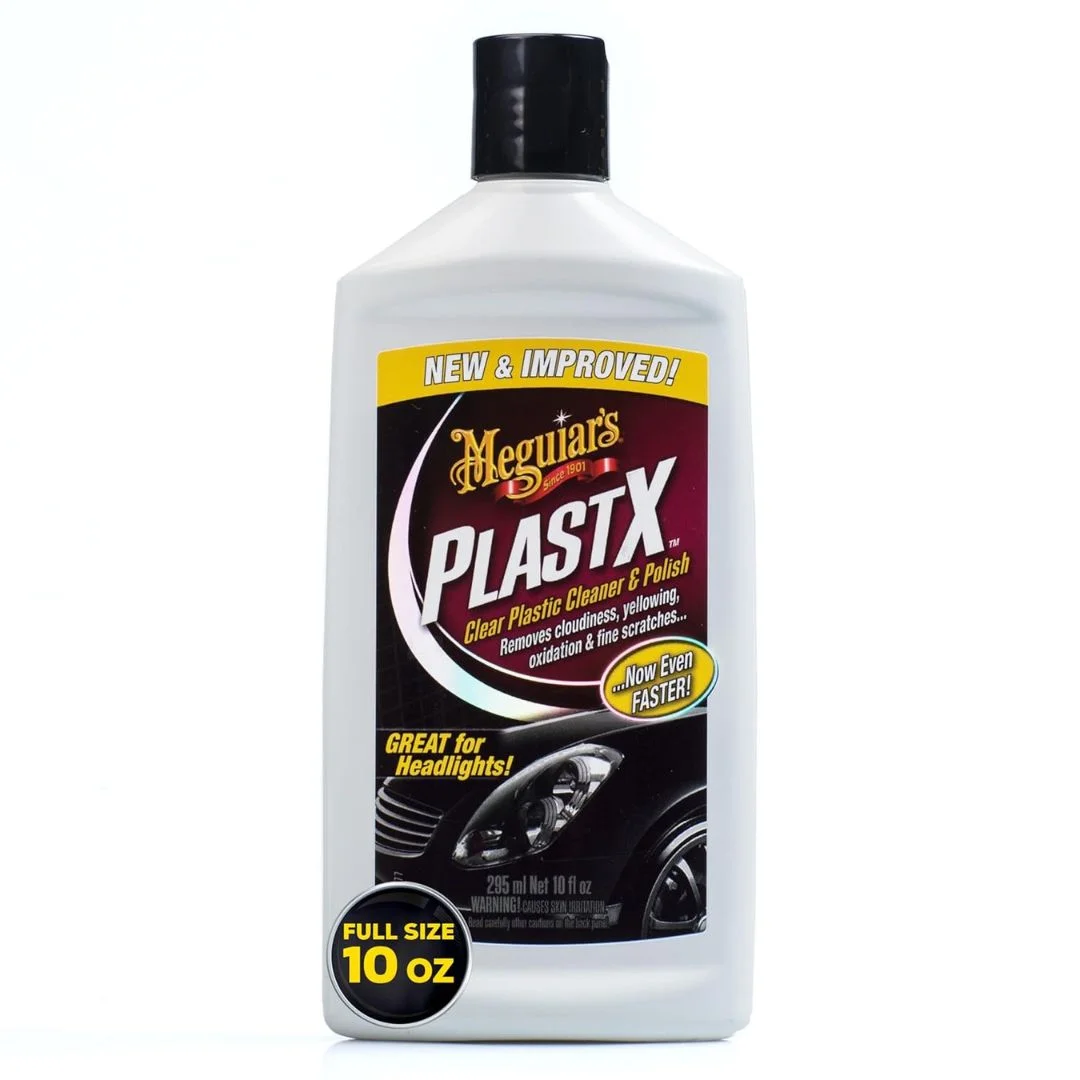 Meguiar’s Plast-X Clear Plastic Cleaner & Polish (10 oz 296 ml) G12310 – Optical Clarity Restorer for Cloudy Plastics Meguiar’s Plast-X Clear Plastic Cleaner & Polish (10 oz 296 ml) G12310 – Optical Clarity Restorer for Cloudy Plastics