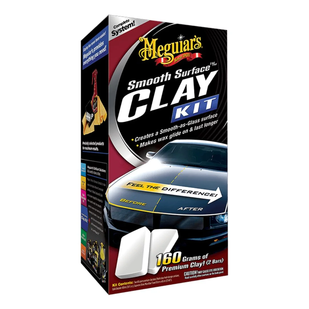 Meguiar’s Smooth Surface Clay Kit (1 each) G1016 – Professional-Grade Paint Decontamination System