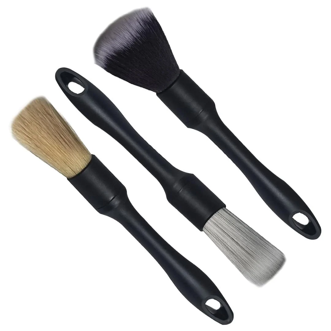 3-in-1 Car Detailing Brush Set – Ultimate Interior & Exterior Cleaning Kit for Wheels, Vents & Leather