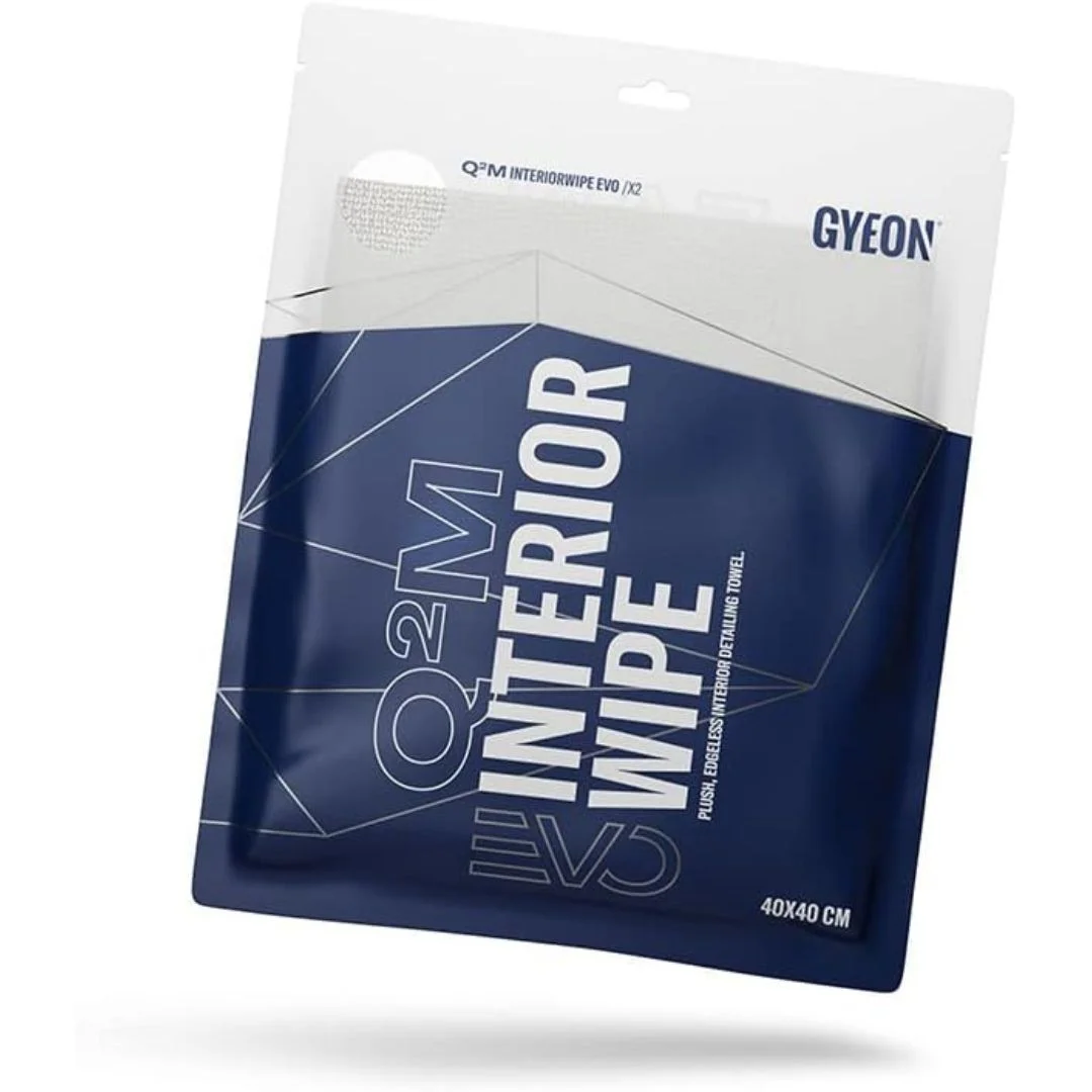 Gyeon Q²M InteriorWipe EVO – Premium Microfiber Interior Cleaning Cloths (40x40 cm, 2-Pack)