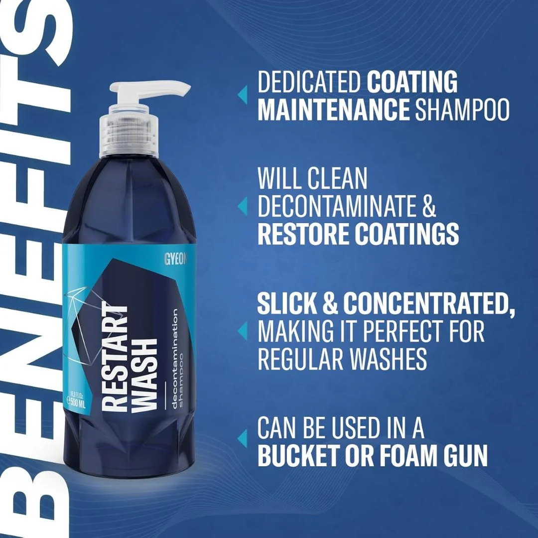 Gyeon Q²M RestartWash – 1000ml – Intensive Decontamination Shampoo for Deep Cleaning & Protection Renewal 2