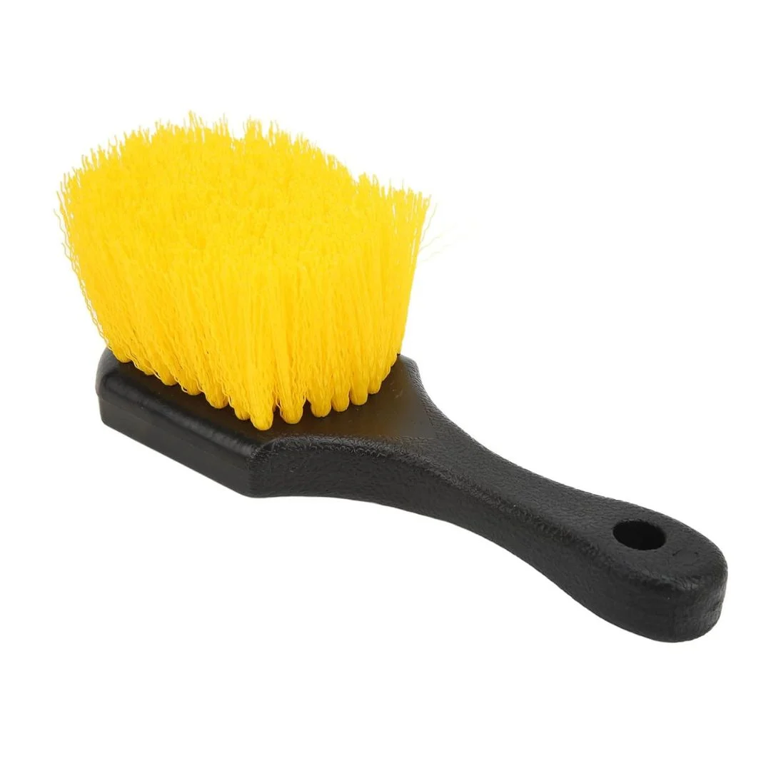 Heavy-Duty Yellow Wheel & Tire Brush – Extra-Stiff Bristles for Tough Brake Dust & Grime – Ergonomic Grip for Easy Cleaning 3