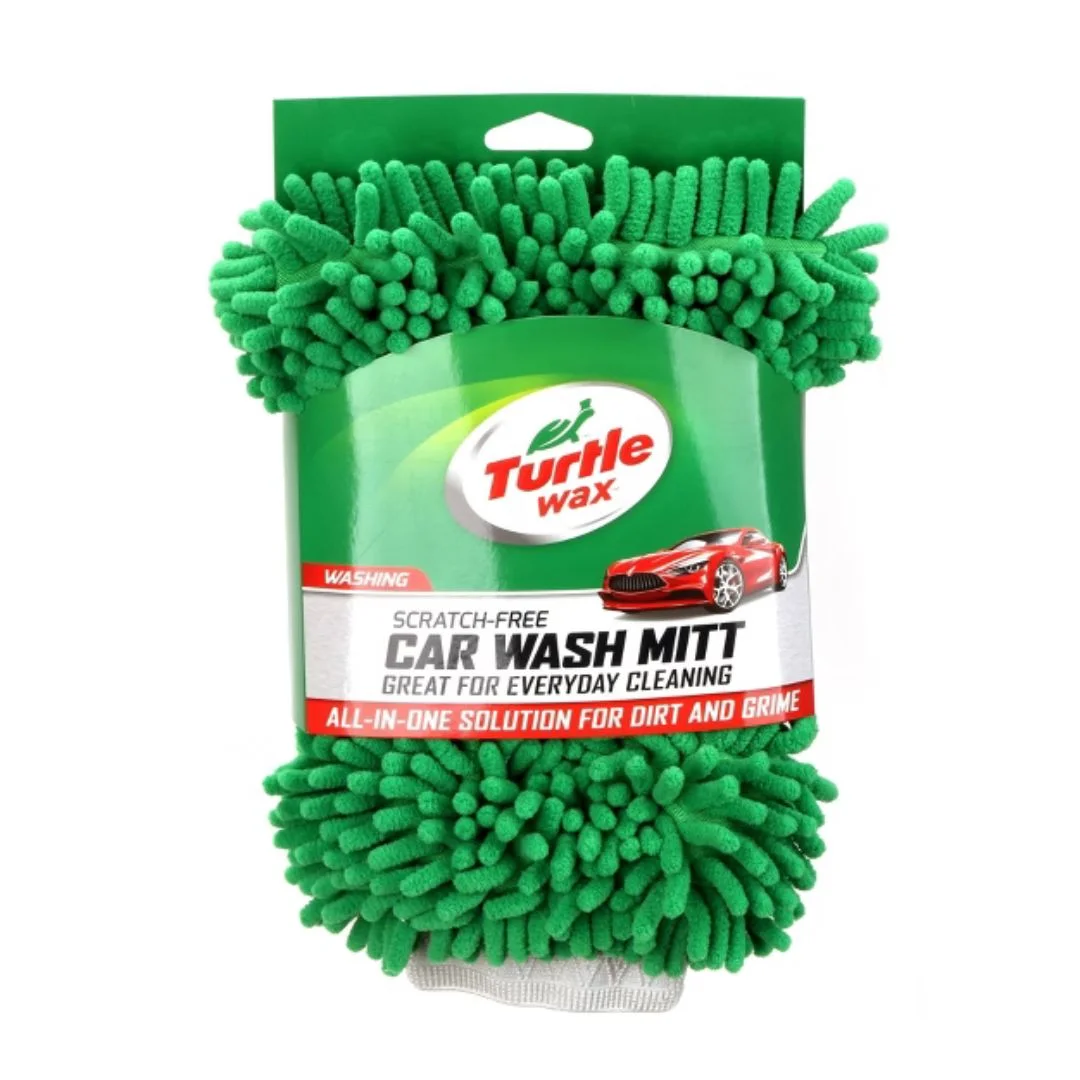 Turtle Wax 2-in-1 Scratch-Free Microfiber Wash Mitt Dual-Sided Car Cleaning Glove