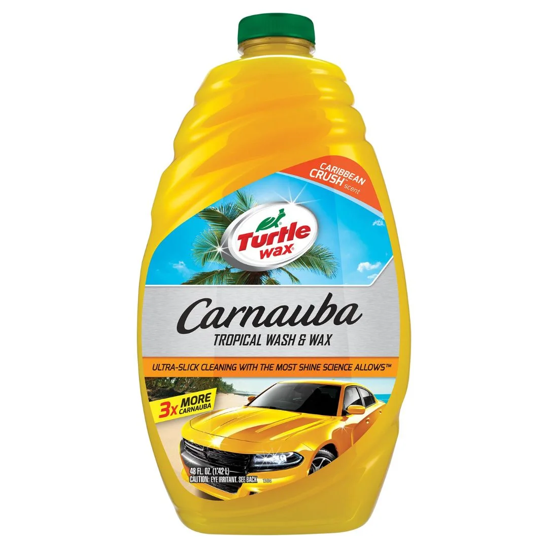 Turtle Wax Carnauba Tropical Wash & Wax – 1.42L 3X Carnauba Shine with Tropical Scent