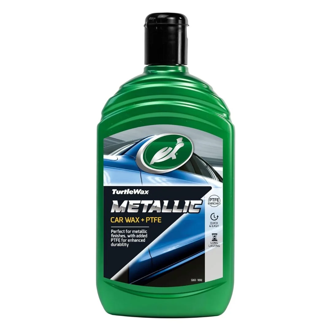 Turtle Wax Metallic Wax + PTFE Liquid Car Wax Ultra Fine Polish 500ml